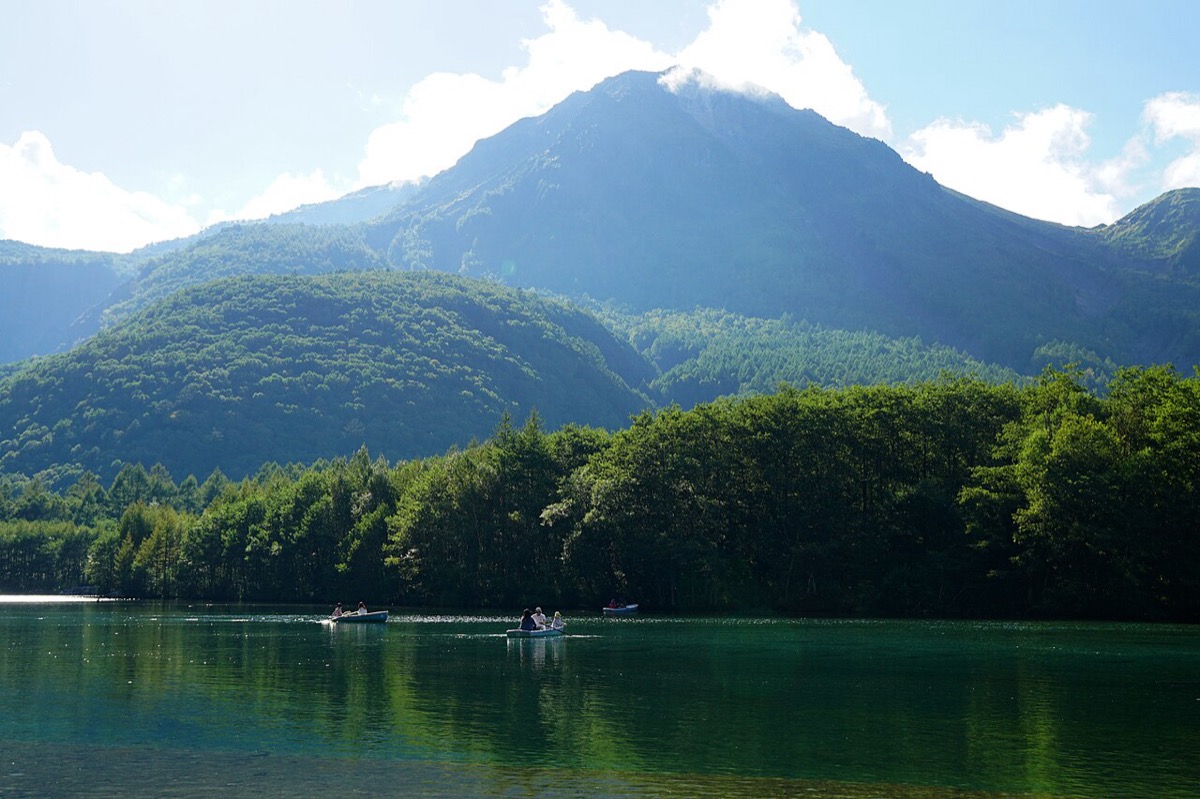 Mt. Yakedake from Taisho Pond