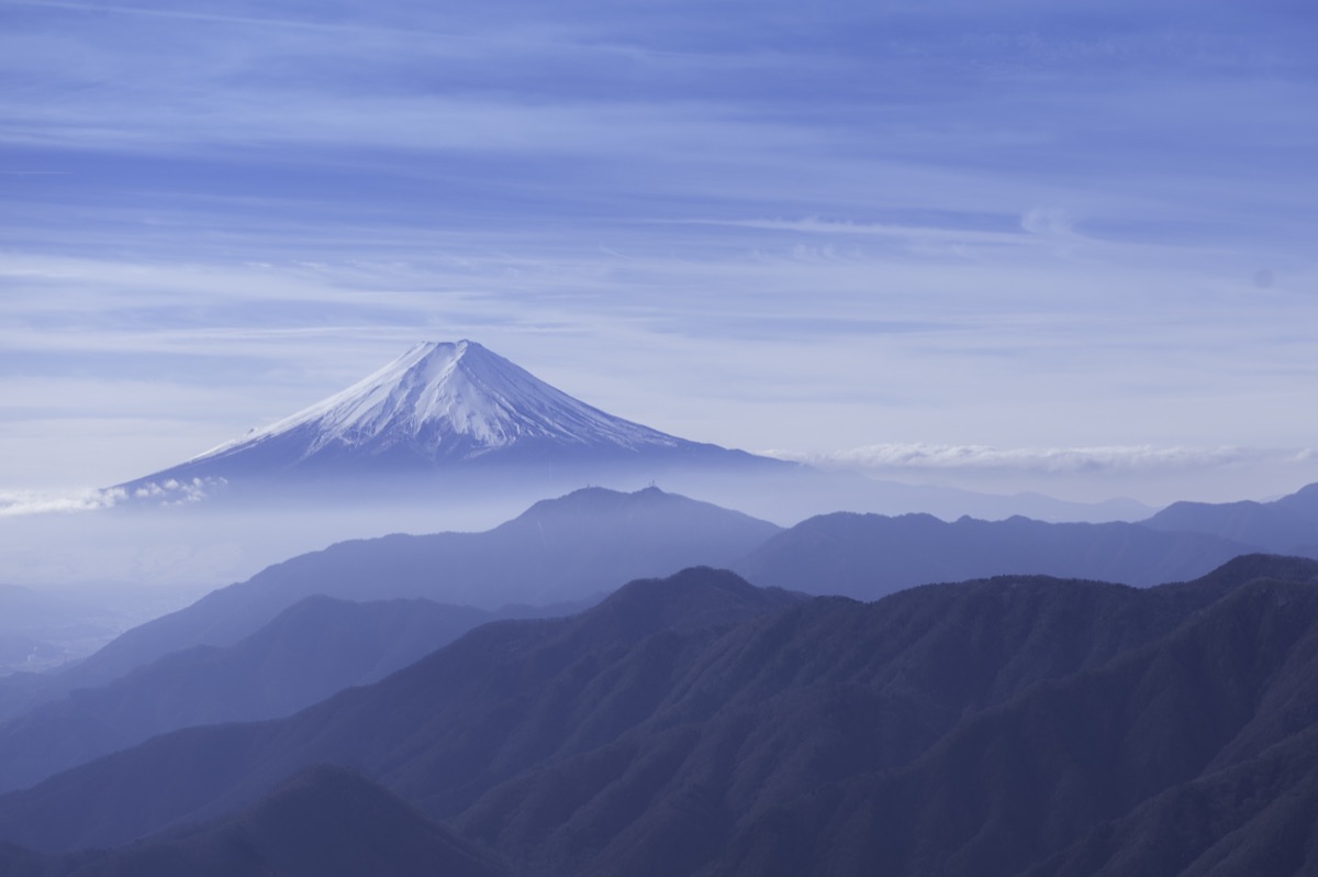 Mt. Fuji viewed from Mt. Ubakoyama area