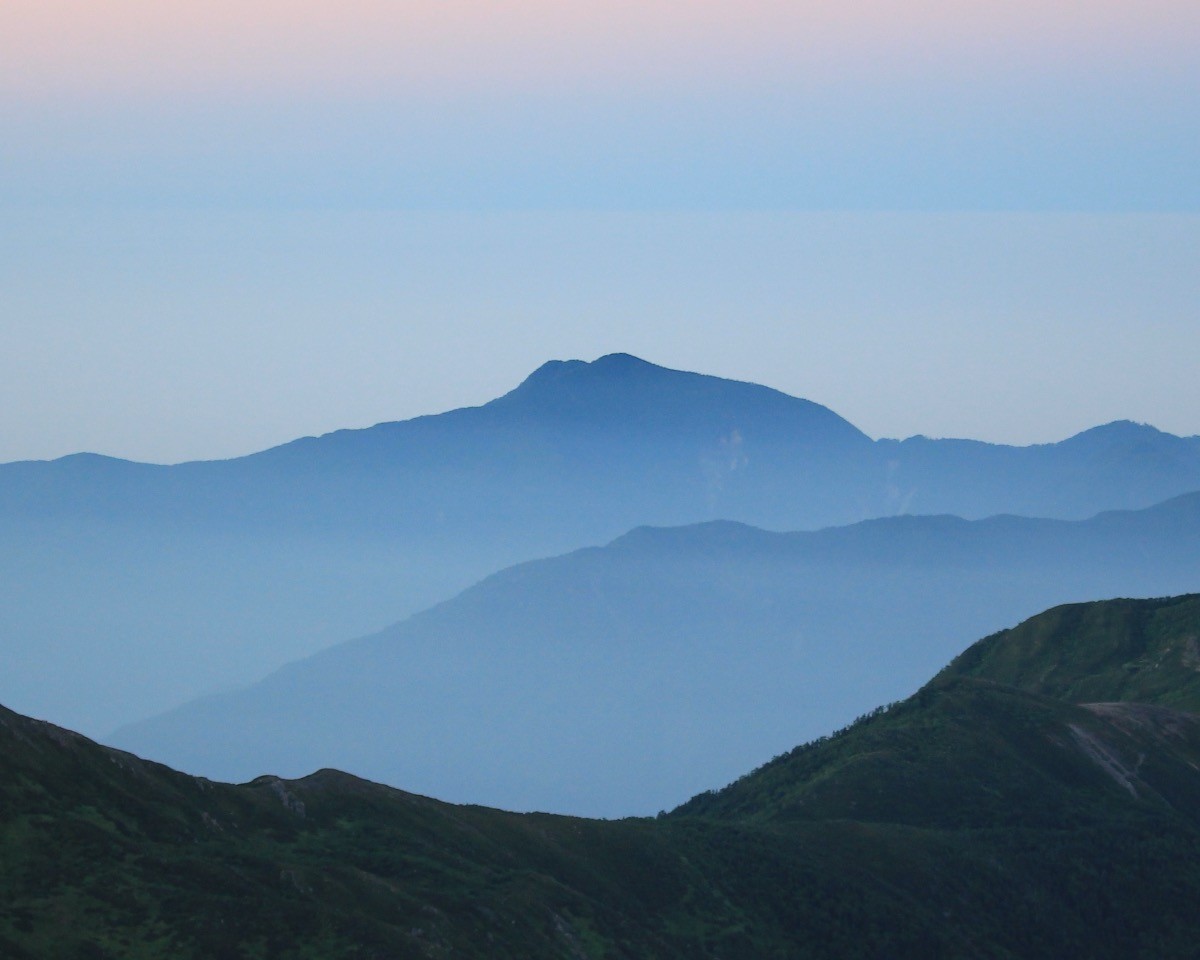 Mt. Daimugen in the far-southern Southern Alps, seen from Mt. Hijiri